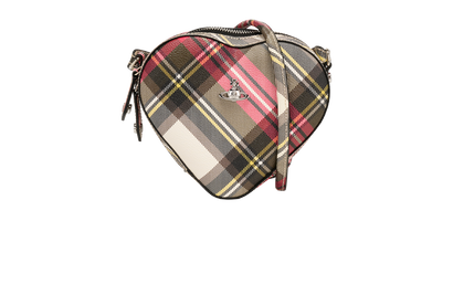 Derby Heart, &pound;250, Handbags, Cream/Red, Canvas, Front view